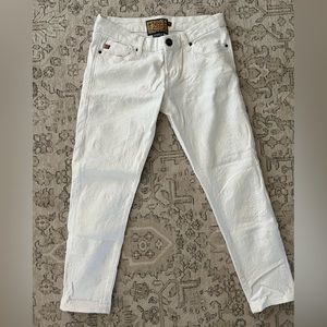 Dear John White Capri with Paisley imprint, size 26